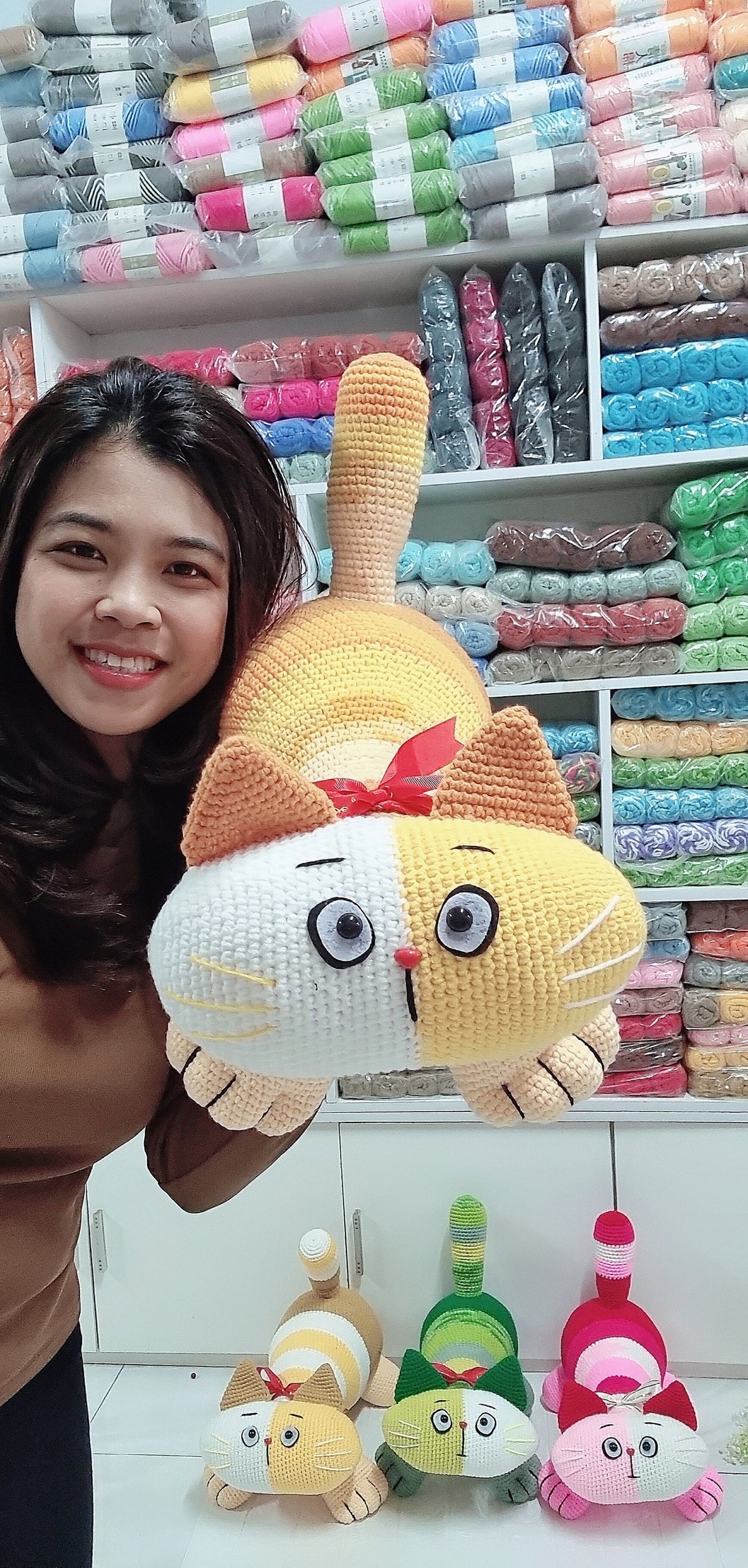 Crochet PATTERN Two-Tone Cat