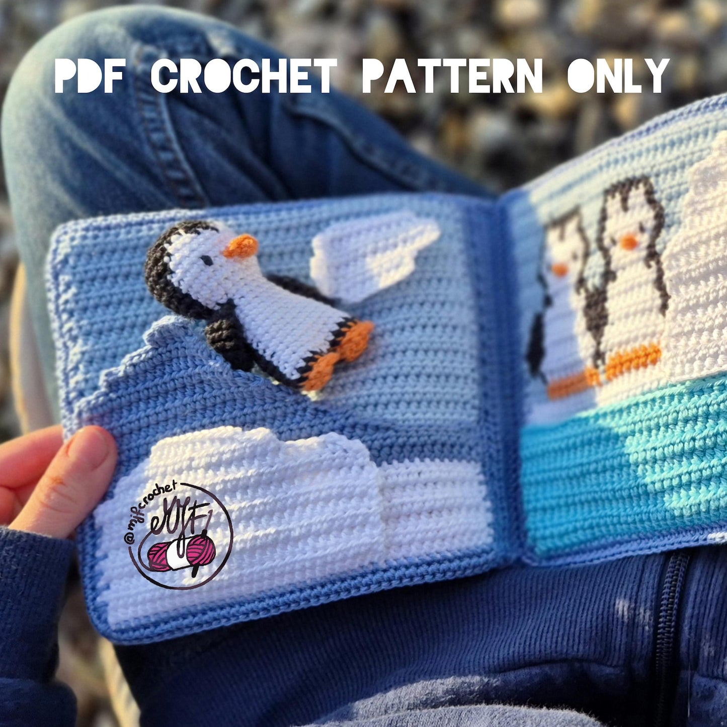 Little PENGUIN plays on the ice floe BOOK crochet PATTERN