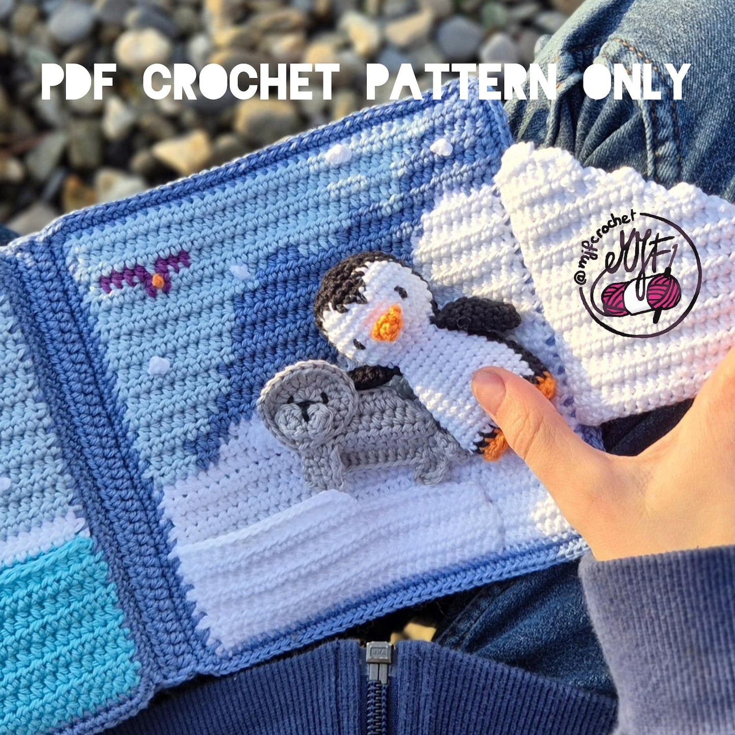 Little PENGUIN plays on the ice floe BOOK crochet PATTERN