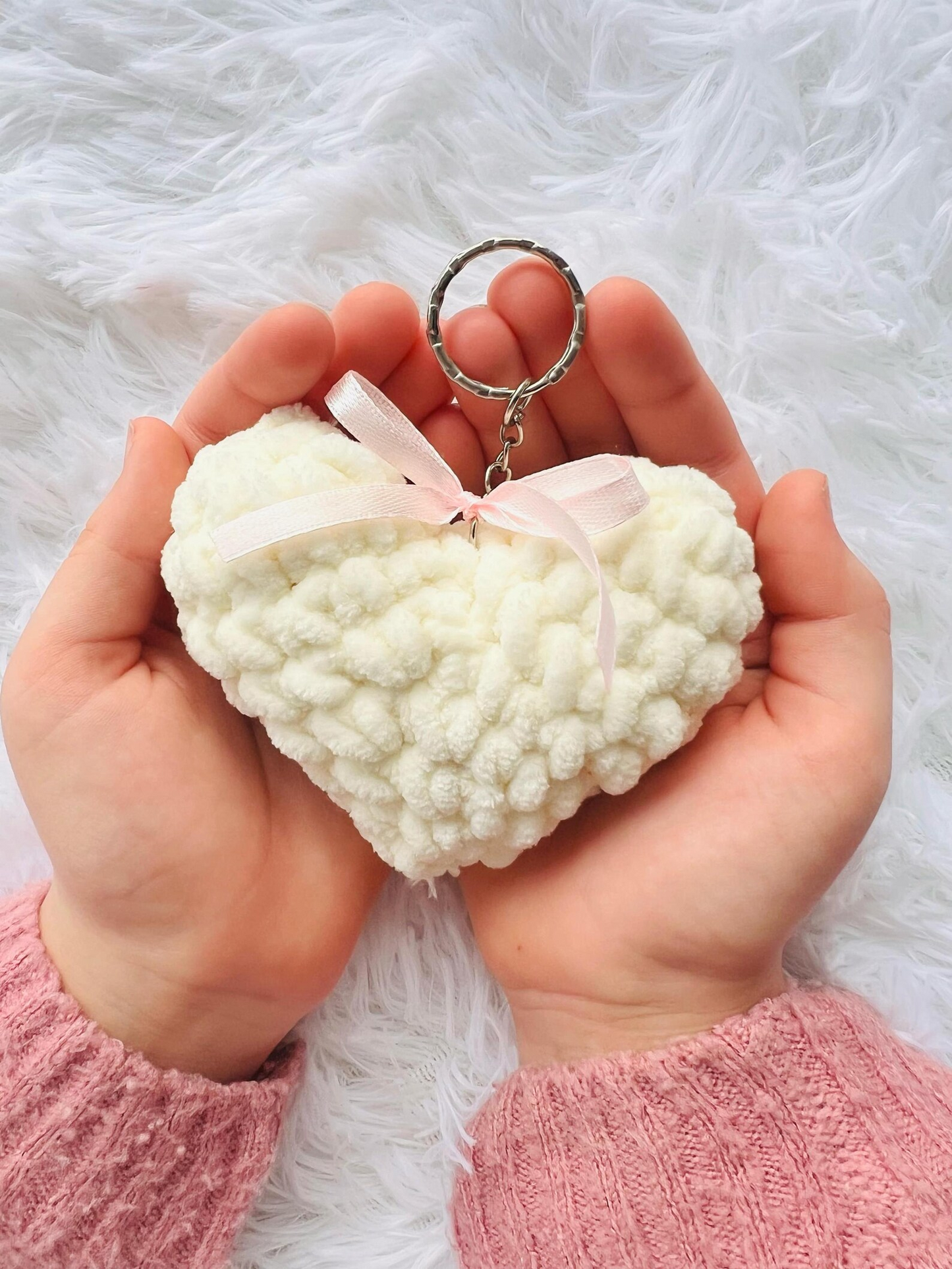 Crochet Heart Keychain Pattern