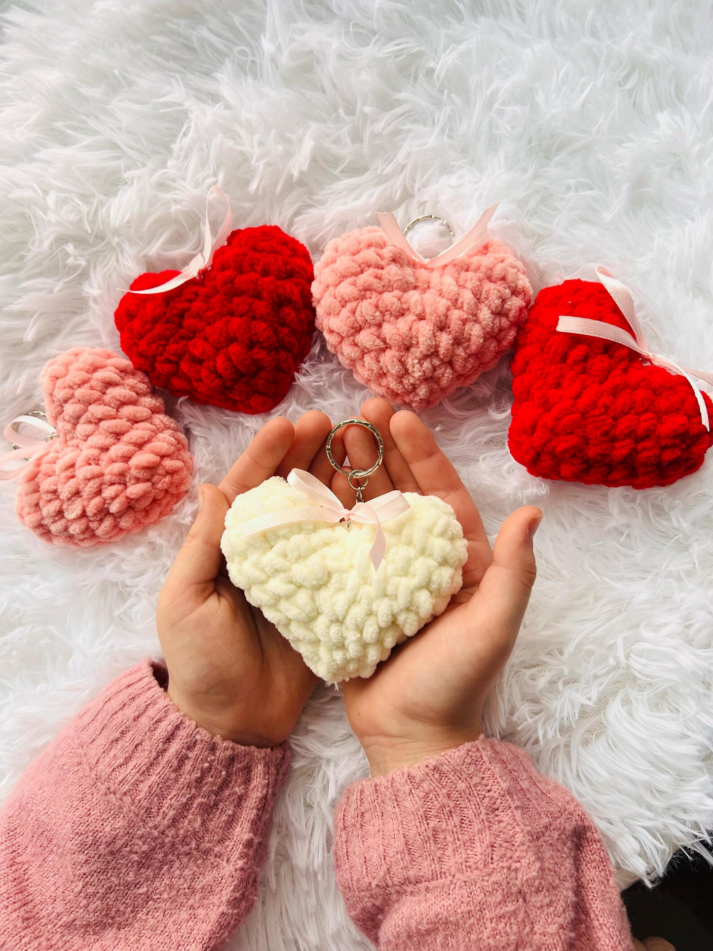 Crochet Heart Keychain Pattern