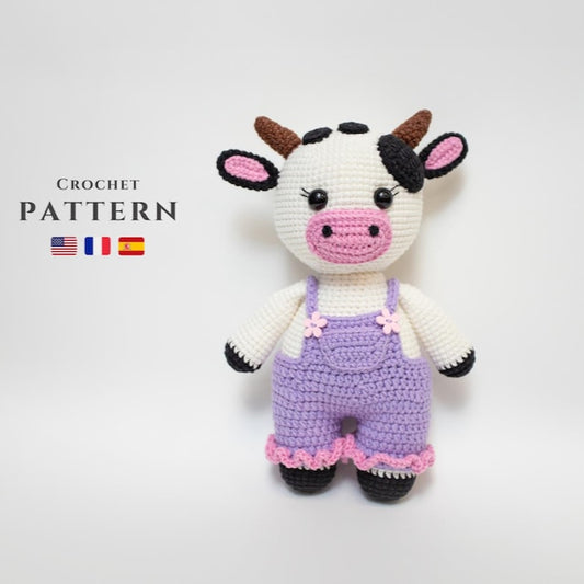 CROCHET PATTERN: Adorable Cow Amigurumi