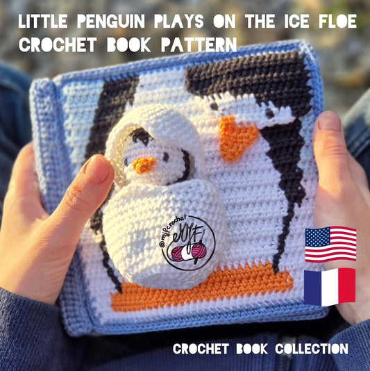 Little PENGUIN plays on the ice floe BOOK crochet PATTERN