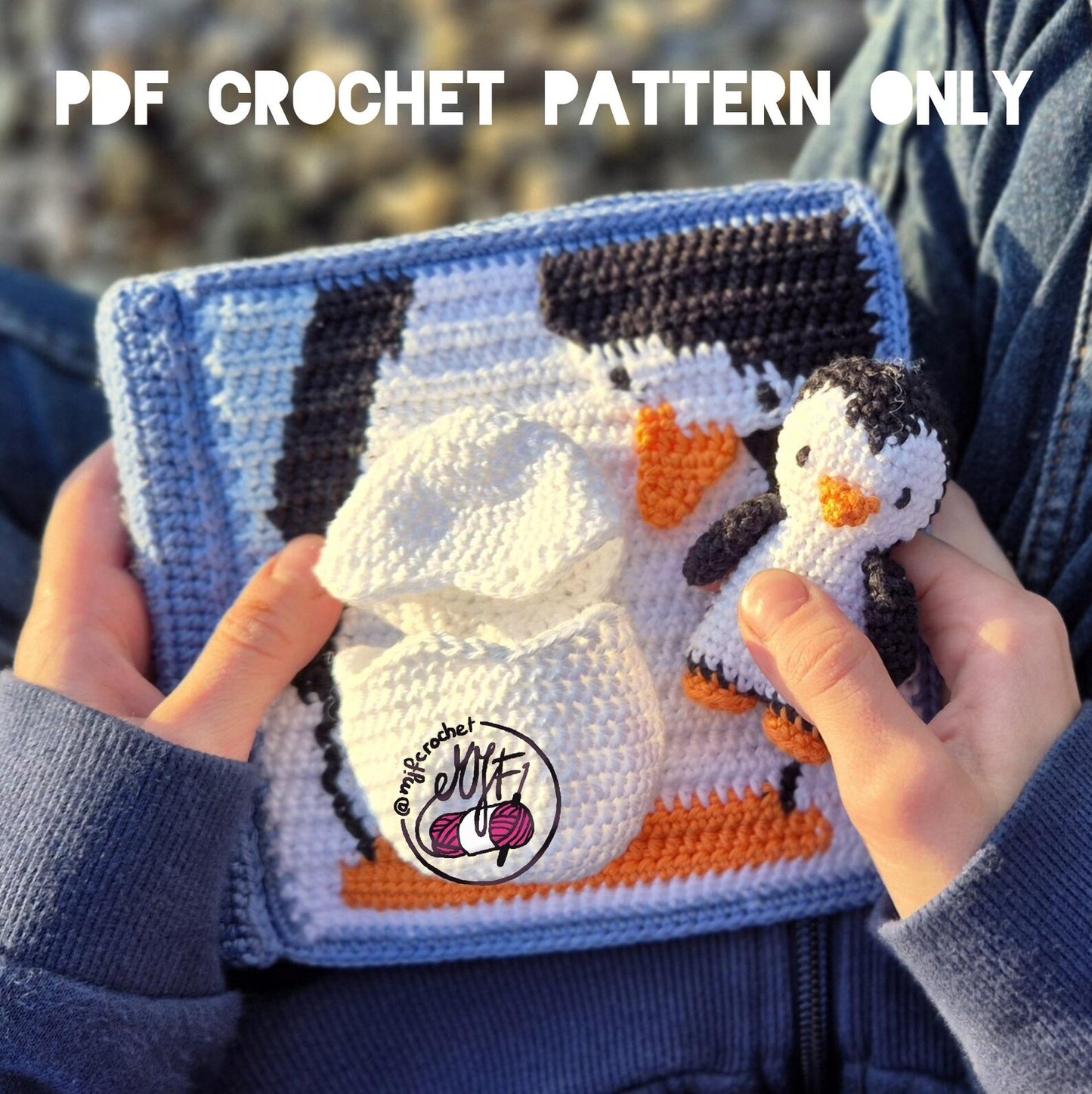Little PENGUIN plays on the ice floe BOOK crochet PATTERN