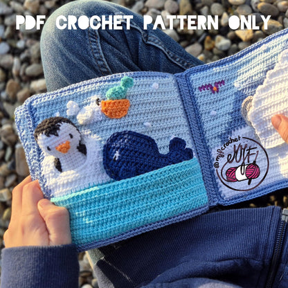 Little PENGUIN plays on the ice floe BOOK crochet PATTERN