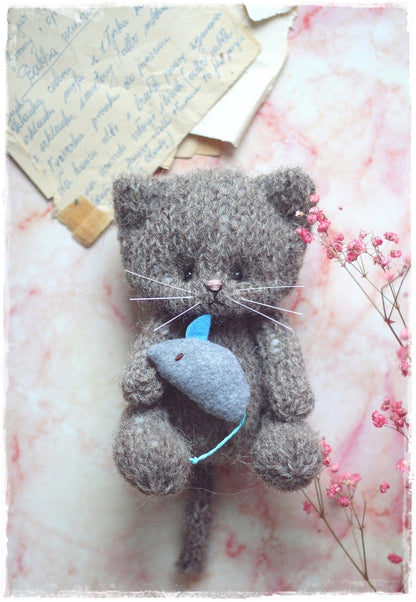 PATTERN PDF, Cat knitting,