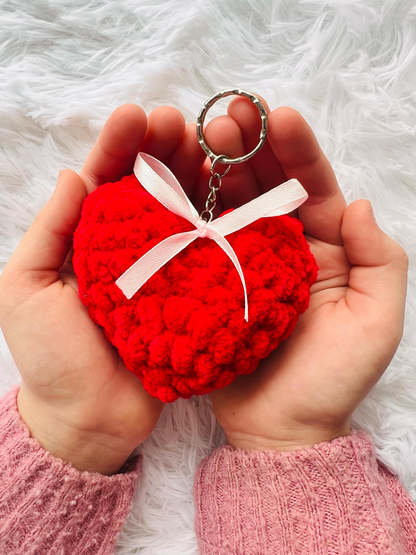 Crochet Heart Keychain Pattern