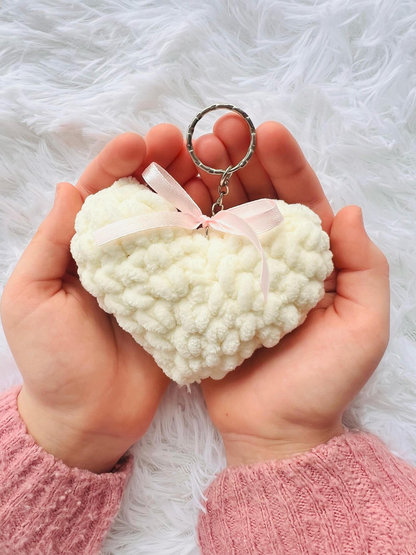 Crochet Heart Keychain Pattern