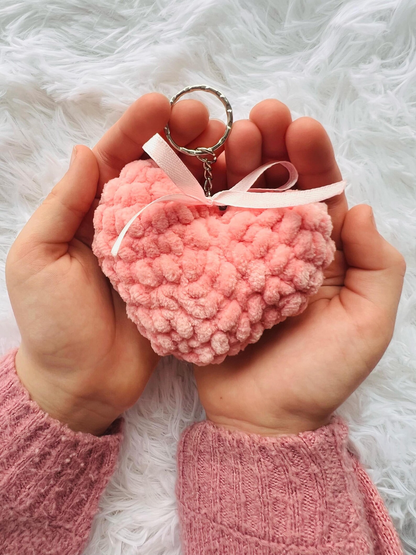 Crochet Heart Keychain Pattern