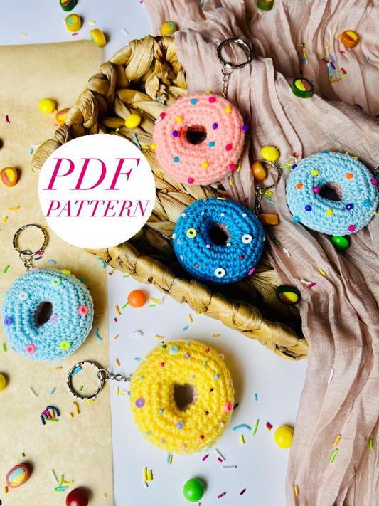 Crochet Donut Keychain Pattern